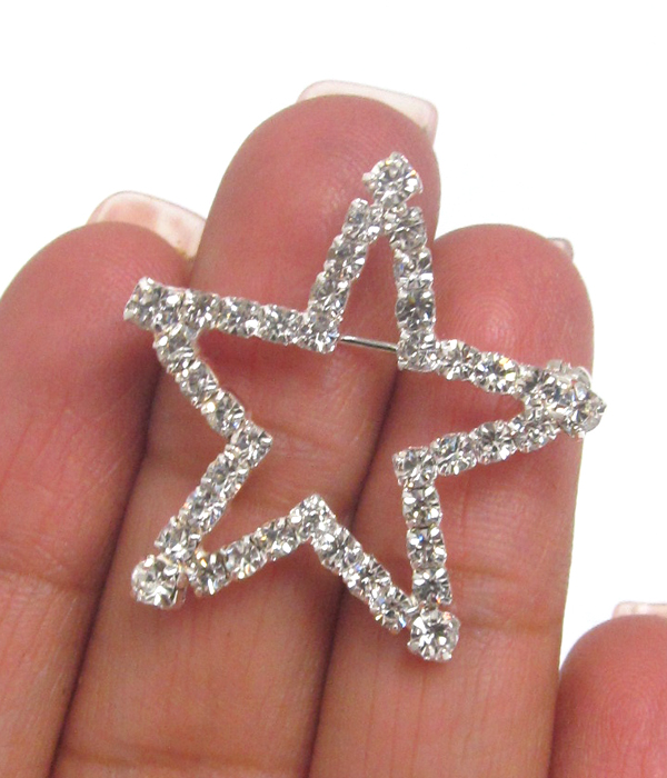 Rhinestone star brooch or pin