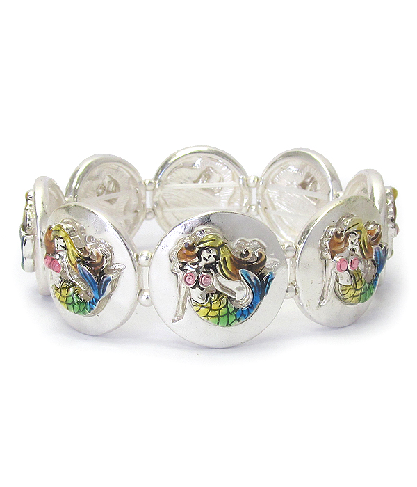 Sealife theme stretch bracelet - mermaid