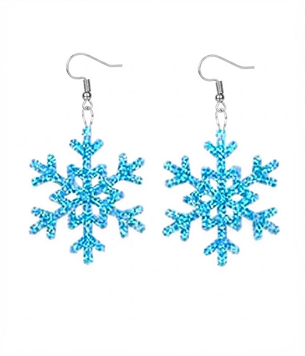 Christmas theme acrylic earring - snow flake