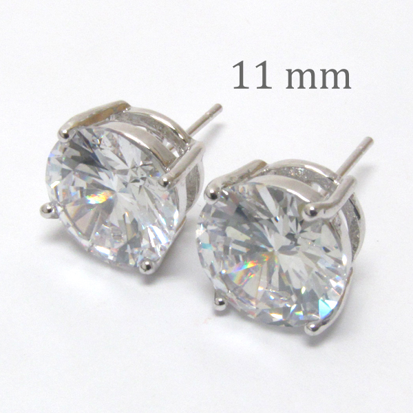 11 mm aa quality cubic zirconia stud earring