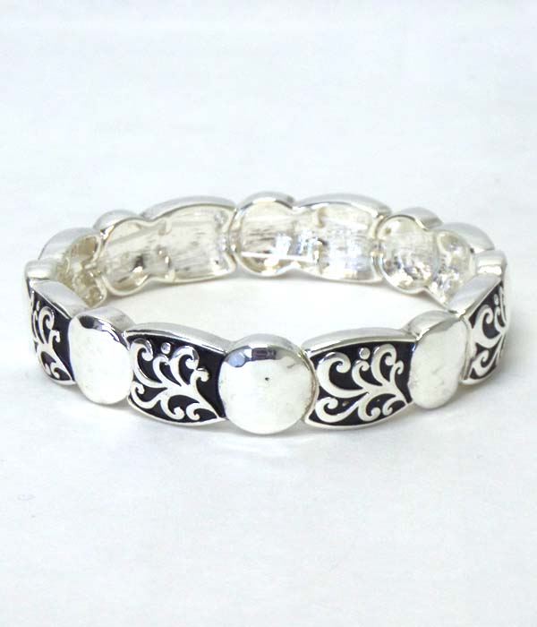 Tailor design texture metal bracelet 