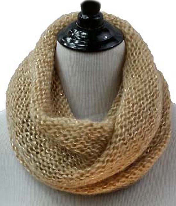 Glittered acrylic infinity winter scarf