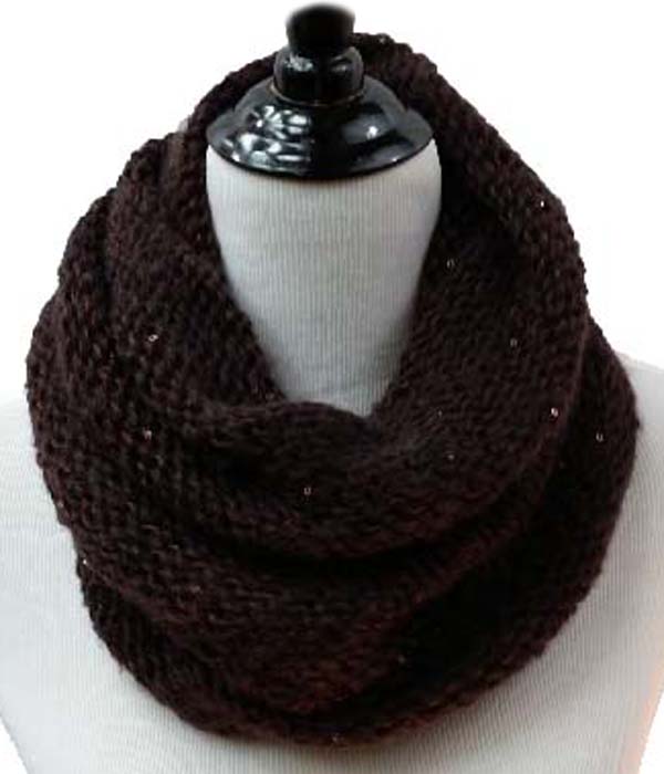 Glittered acrylic infinity winter scarf