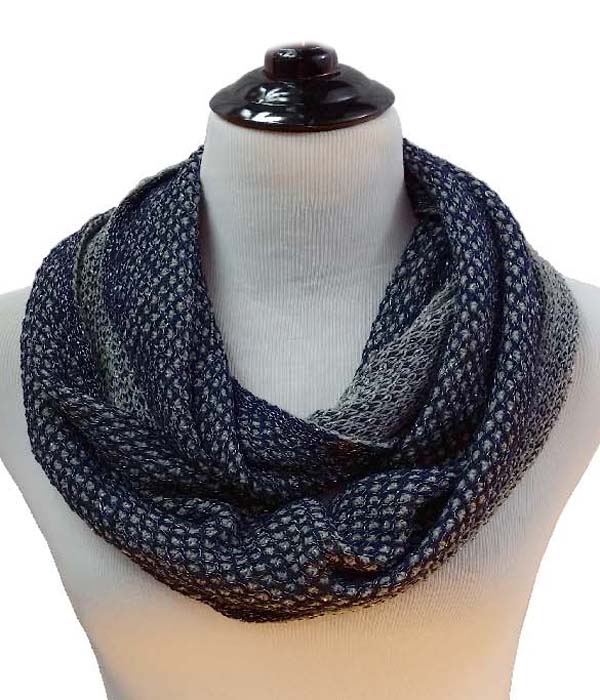 Overnet lurex acrylic infinity winter scarf