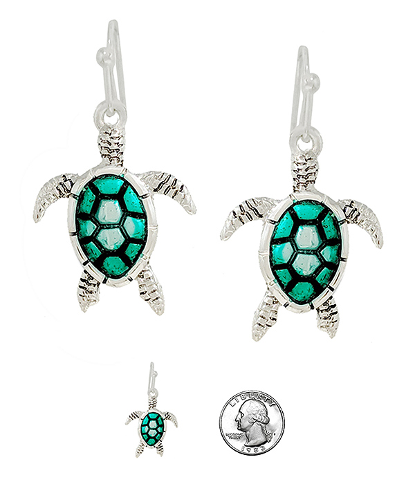 SEALIFE THEME EARRING - TURTLE