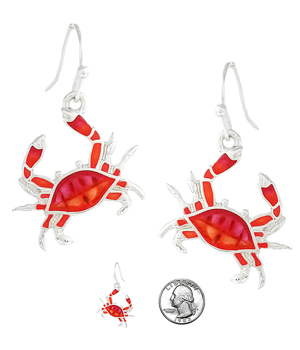 SEALIFE THEME EARRING - CRAB