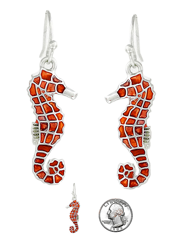 SEALIFE THEME EARRING - SEA HORSE