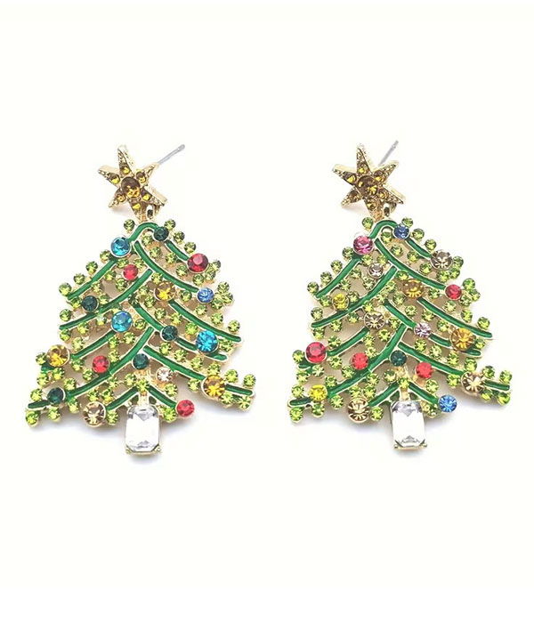 Christmas tree earring