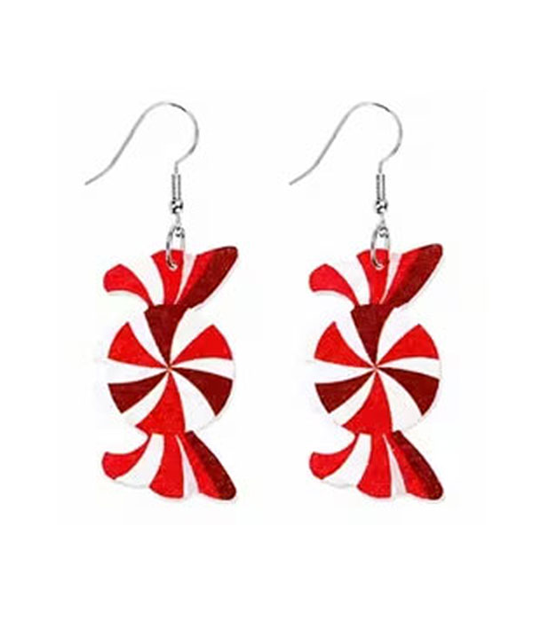 Christmas theme acrylic earring - candy