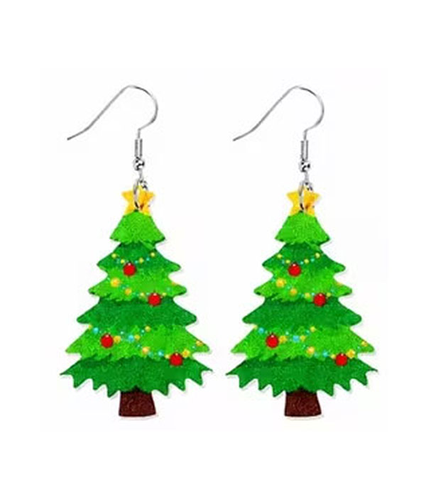 Christmas theme acrylic earring - tree