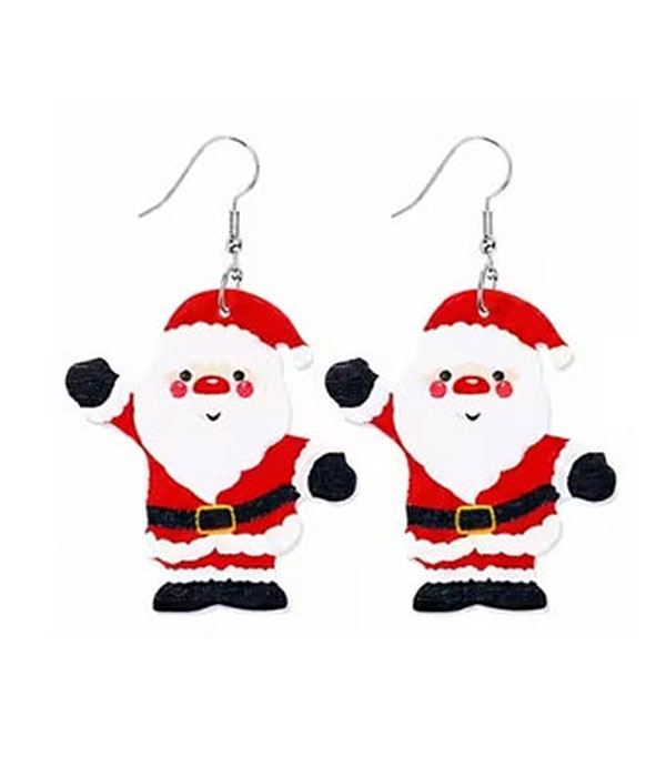 Christmas theme acrylic earring - santa