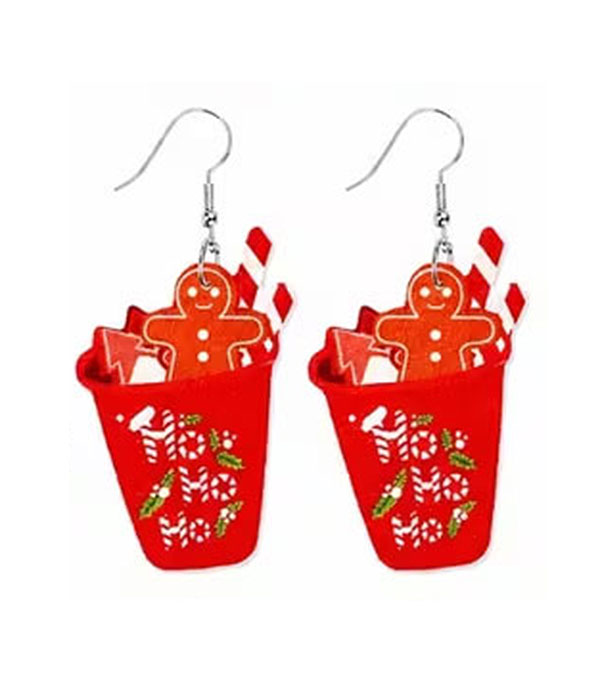 Christmas theme acrylic earring 
