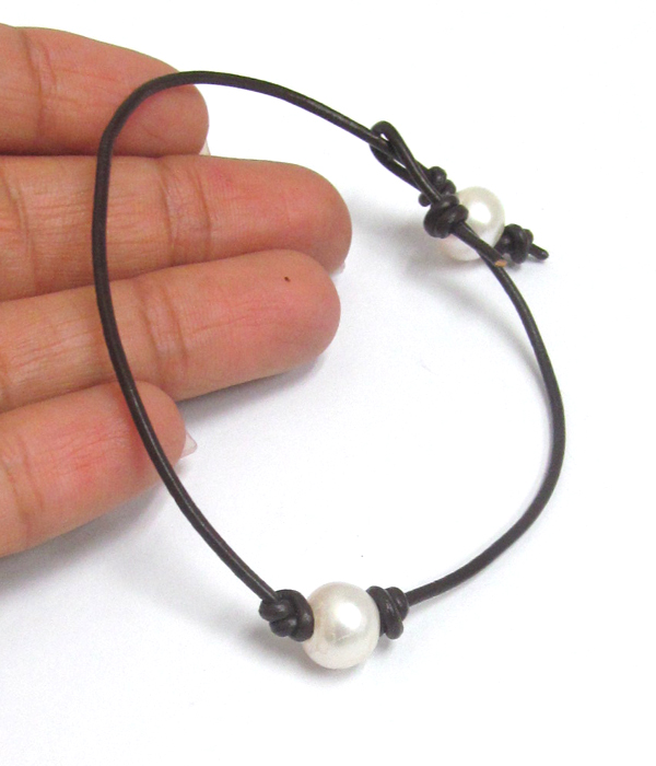 Fresh water pearl cord bracelet