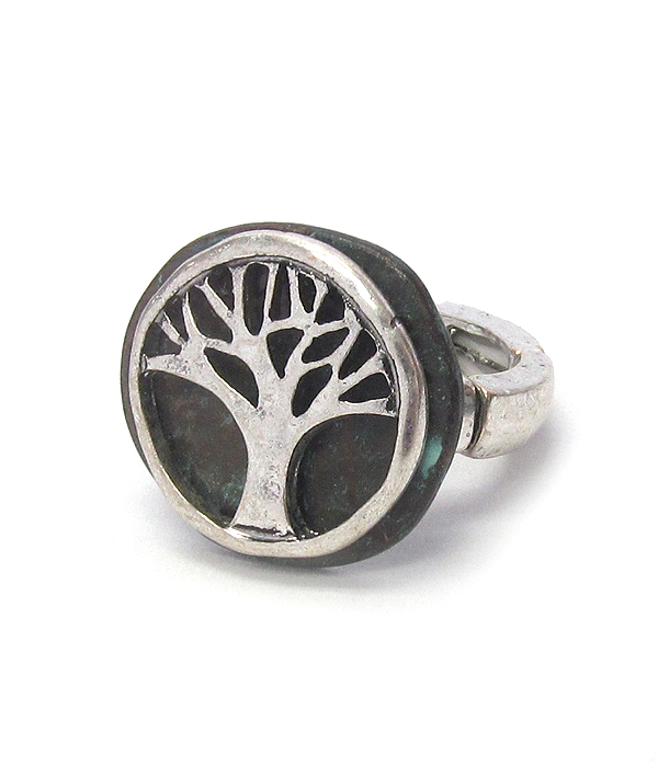 Tree of life stretch ring
