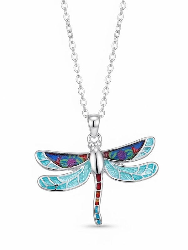 Epoxy dragonfly necklace