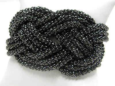 Bradied triple chubby chain link bracelet
