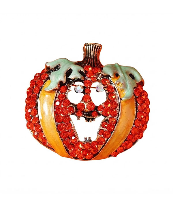 Halloween theme epoxy brooch - pumpkin
