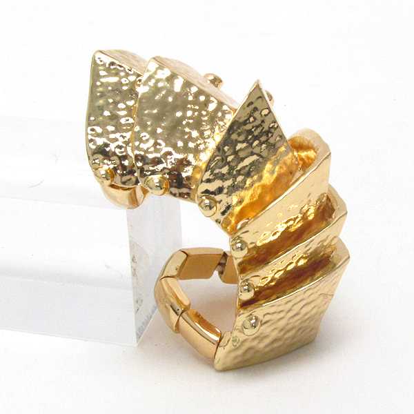 Metal scale whole finger stretch ring