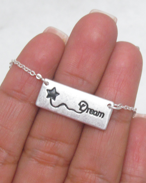 Dream plate pendant necklace