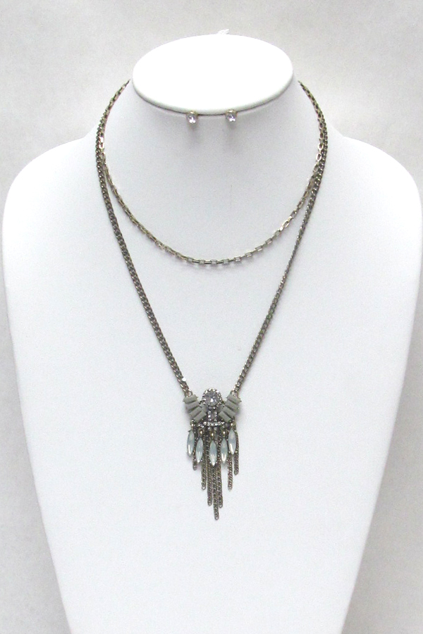 Bohemian style layered necklace