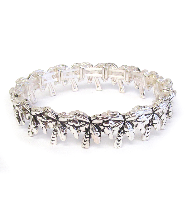 Multi palm tree stretch bracelet