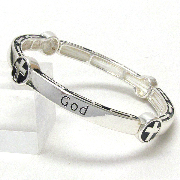 Religious inspiration message stretch bracelet - god is so good