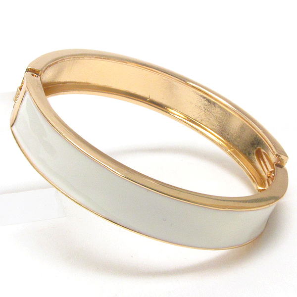Epoxy cover deco hinge bangle bracelet
