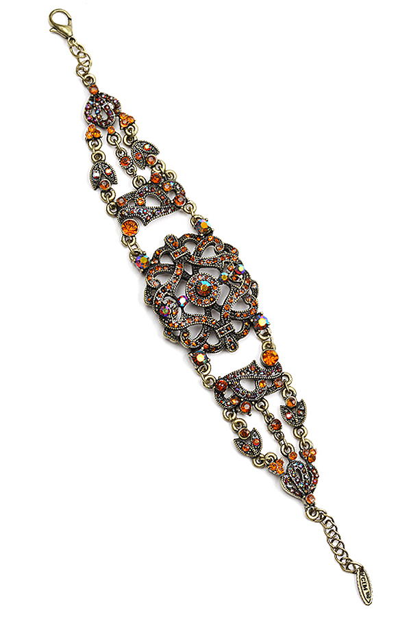 Victorian style classic crystal bracelet