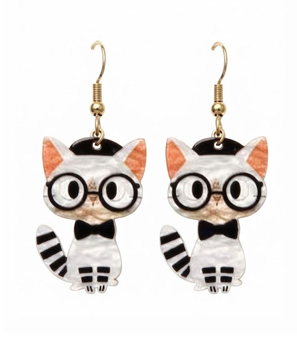 Acrylic cat earring