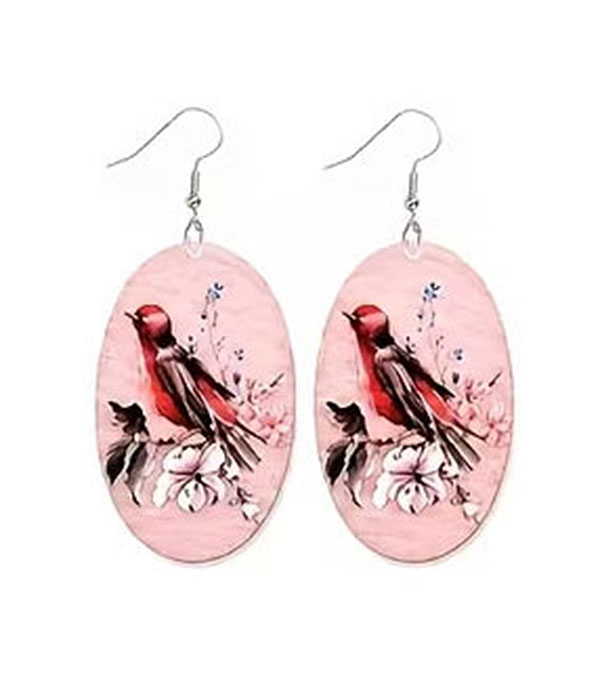 Acrylic bird earring
