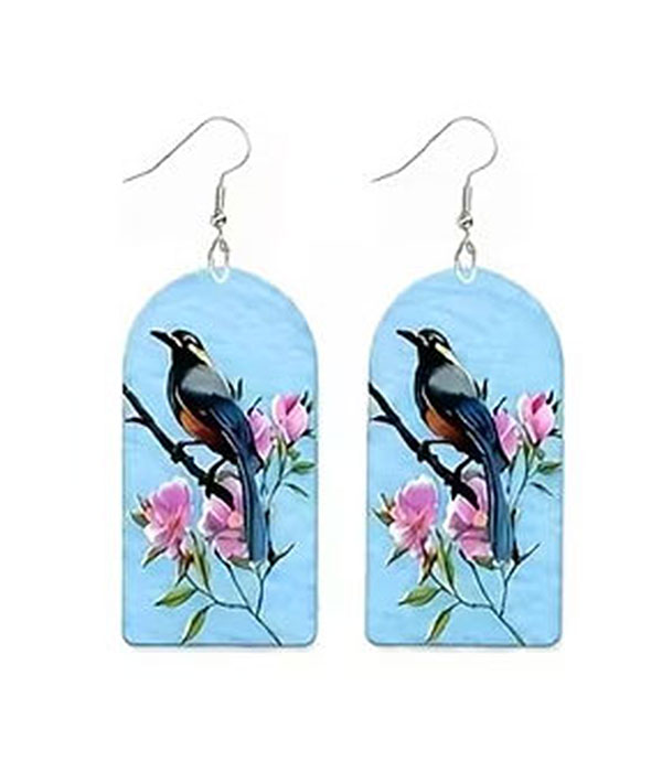 Acrylic bird earring