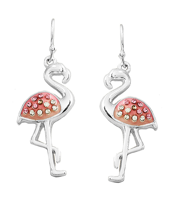 TROPICAL THEME EARRING - FLAMINGO