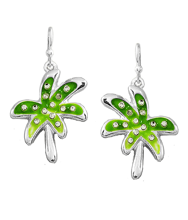 Tropical theme earring - palm tree