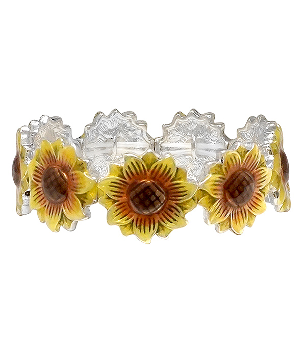 GARDEN THEME FLOWER STRETCH BRACELET