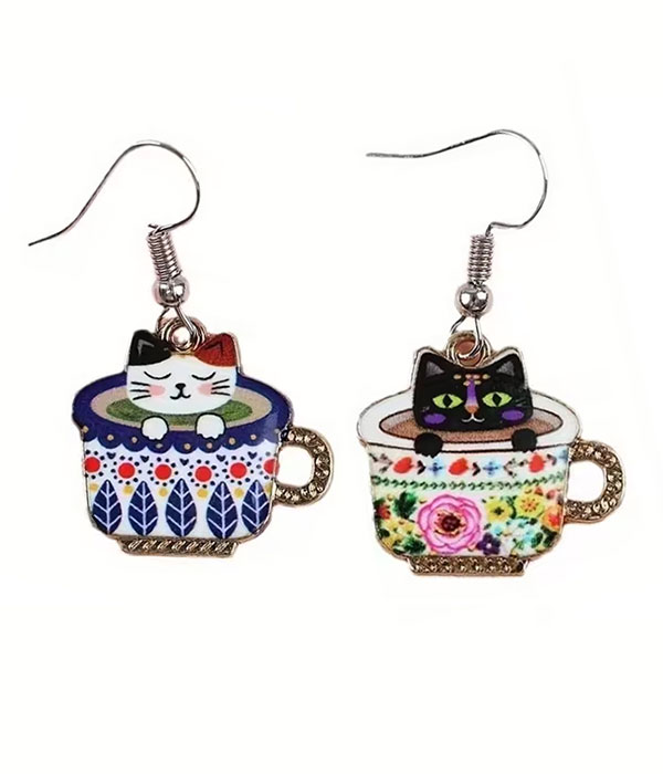 Cat in a cup necklace