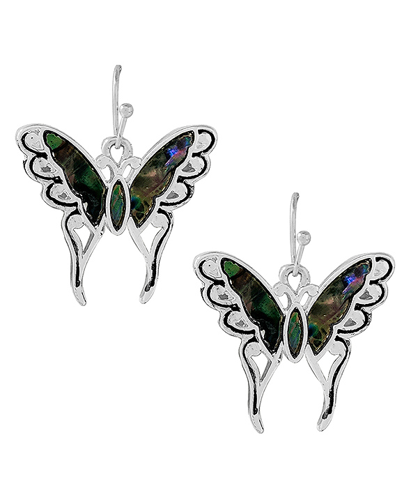 ABALONE BUTTERFLY EARRING