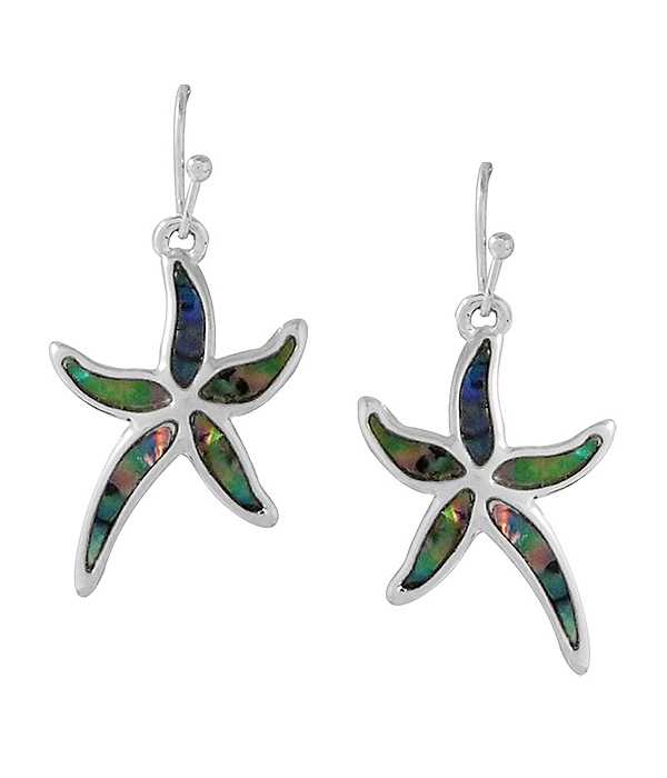 ABALONE STARFISH EARRING