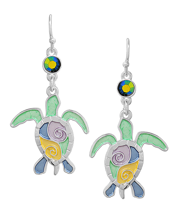 Sealife theme earring - turtle