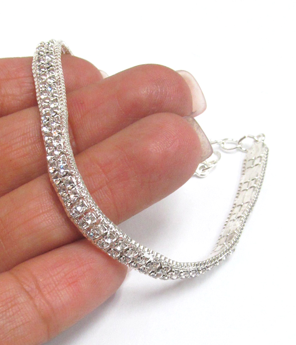 Double rhinestone bracelet