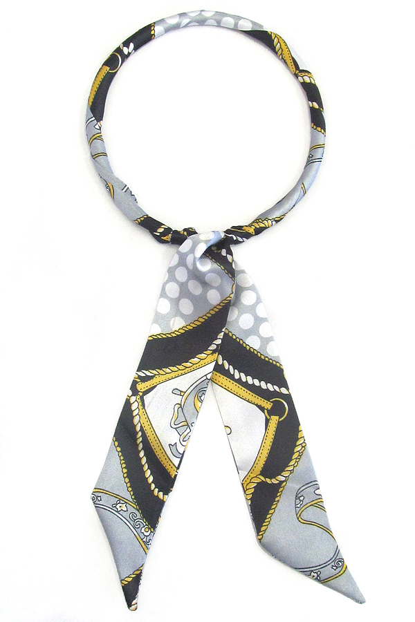 Fabric tie magnetic closure front choker necklace or bracelet in one