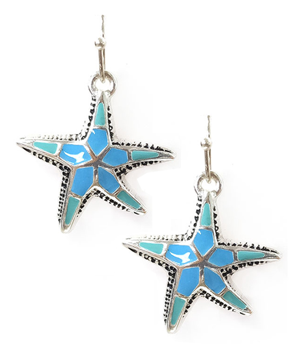 SEALIFE THEME EPOXY EARRING - STARFISH