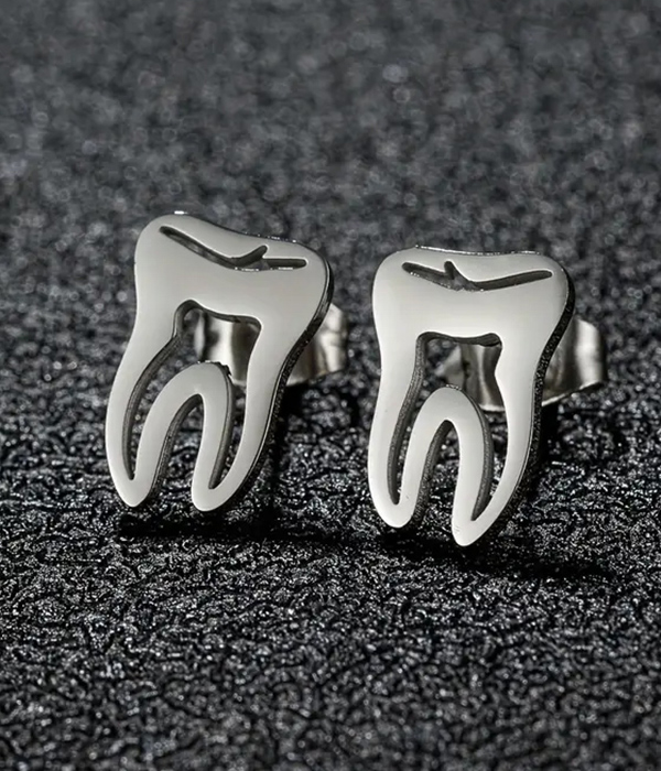 Stainless steel tooth earring