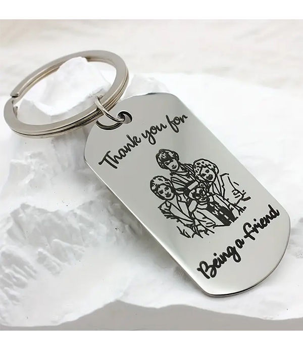 Dog tag keychain - friendship