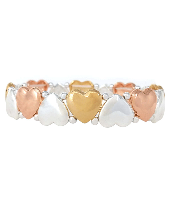 VALENTINE THEME MULTI HEART STRETCH BRACELET