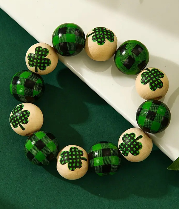 St patrick day theme stretch bracelet