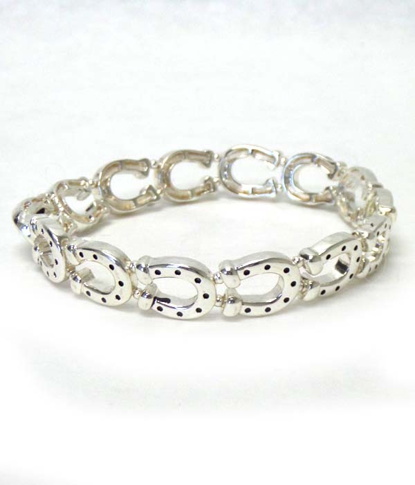 Linked horseshoe bracelet