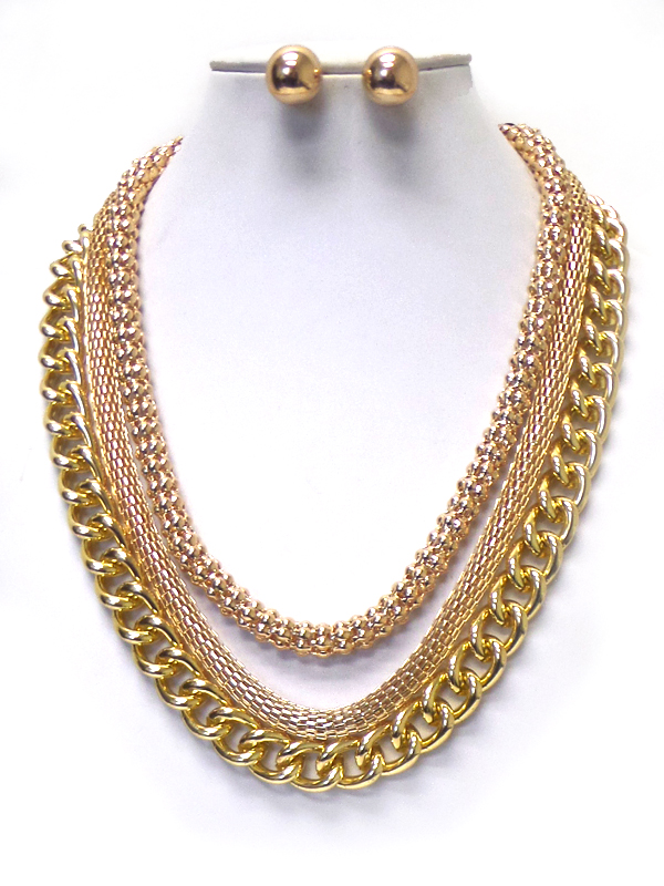 Multi chain necklace set