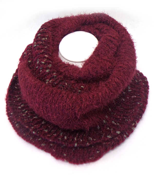 Outline wide winter infinity scarf