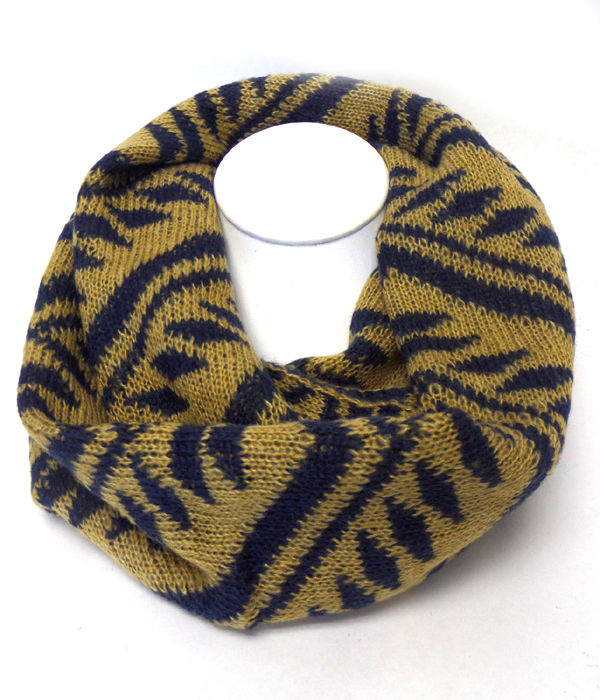 Aztec print wide winter infinity scarf -western