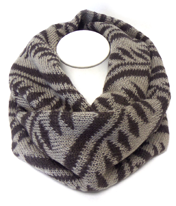 Aztec print wide winter infinity scarf -western